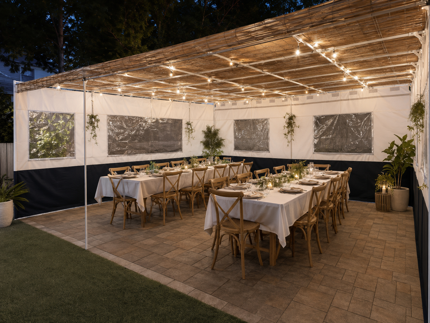 Large sukkah prepared for a synagogue, school, or community organization