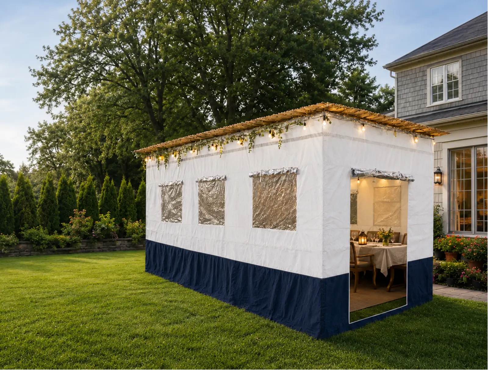 Premium sukkah setup for Sukkot
